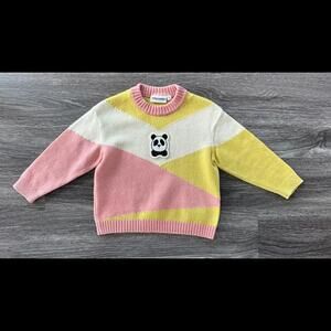 Mini Rodini Panda  Sweater Organic  Wool Kids 104-110  4-5 y VERY GOOD!!